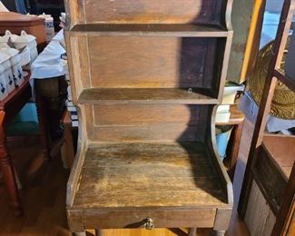 Vintage Distressed Wooden Desk w/ drawer & Shelves