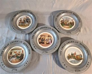 The Great American Revolution - 1776 PEWTER Plates