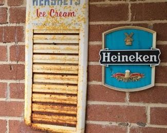 Vintage Metal and Wood Signs