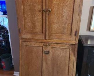 Vintage, Very Neat Antique Cabinet Storage - (Maint Dept Board of Education)