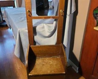 VINTAGE - Coat Rack with compartment & shelf