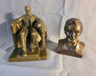 Abraham Lincoln Figurines - w/ A. Lincoln Signature