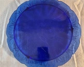 Cobalt Blue Cake Plate
