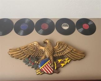 VINTAGE - Mid Century Sexton American Eagle w/ Shield Decor (wall hanging)