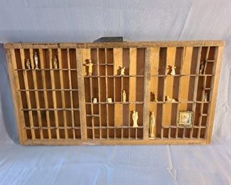 VINTAGE - Wooden "Printer's Drawer" Letterpress Type Set - Hamilton Manufacturing Co.