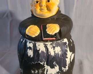 Vintage Apco Monk Cookie Jar "Thou Shall Not Get Fat"