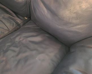 Up close of the leather sofa, quality grade