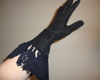 Hermes Fringed Gloves and other ladies leather and lace gloves