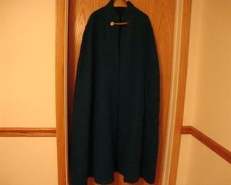 Rare Bleu Marine France vintage mohair cape coat and other suede and leather vintage and newer coats jackets blazers