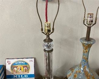 Assorted Lamps (Pottery and Glass)