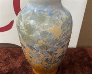 Signed Crystalline Pottery Vase