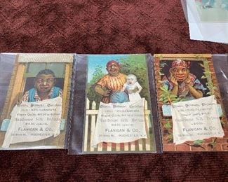 Several Early Black Americana Trade Cards