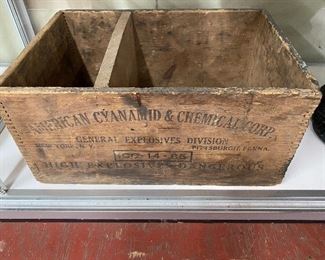 American Cyanide Wooden Explosives Crate