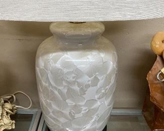 Nice Large Crystalline Pottery Lamp