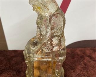 Early Victory Glass Santa Leaving Chimney Candy Container