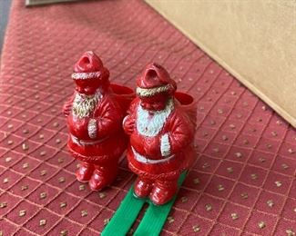 Plastic Santa Candy Containers