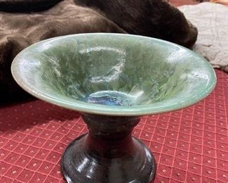 Crystalline Pottery Footed Bowl