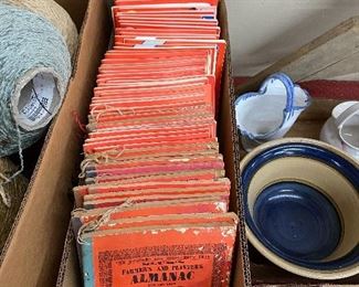 Several Old Farmers Almanacs (Mann Drug Store Thomasville, N.C.)