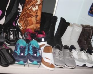 Selection of shoes, sneakers and boots.