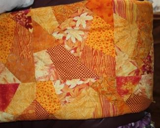 Vintage hand made quilts.