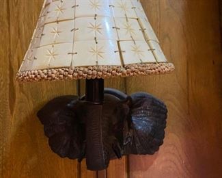 Pair of bronze elephant light fixtures, very unique!