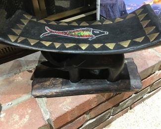 Wooden, painted african decor