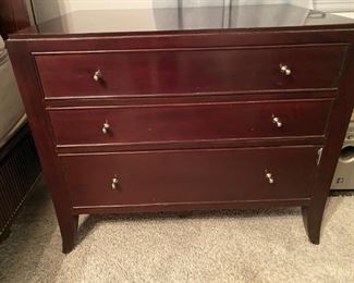 Bedside table by Baker - 3 drawer (with matching wardrobe cabinet)