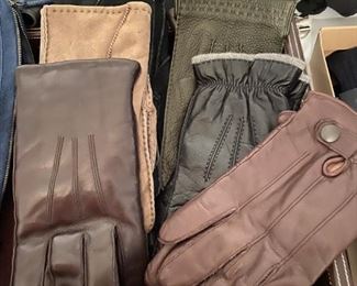 Mens assorted gloves - leather & suede