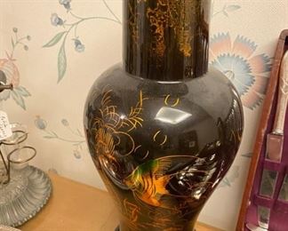 Tall oriental vase