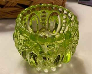 Vaseline glass bowl