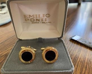 Gold cuff links by Emilio Ponti - Milano