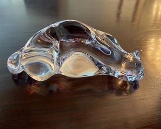 Steuben cat figure - signed