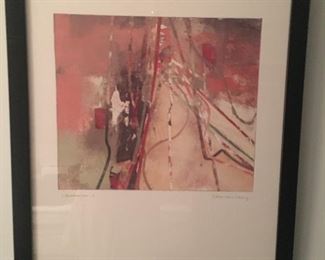 Framed abstracts signed