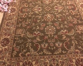 5' x 8' brown floral area rug