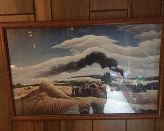 Thomas Hart Benton "Threshing Wheat" print