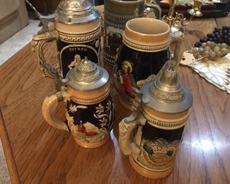 Assortment of German Steins