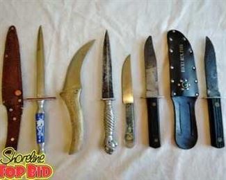 Lot Vintage Fixed Blade Knives