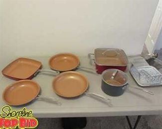 Pot Pan Lot, Gotham Steel, Red Copper