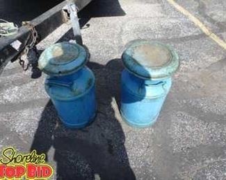 2 Antique Milk Cans