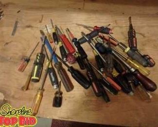 Lot of Screw Drivers, Various Types