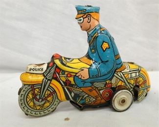 MARX WINDUP POLICE MOTORCYCLE 