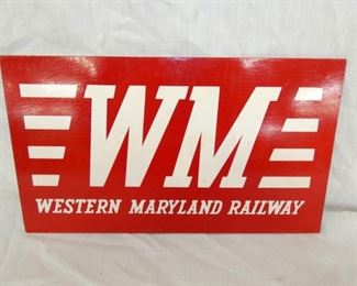 13X8 WESTERN RR WOODEN SIGN 