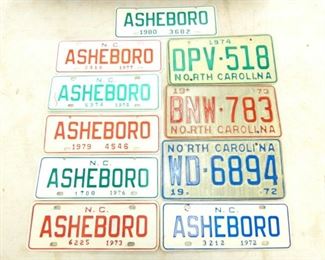 70'S-8-'S NC LICENSE TAGS 