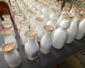 COLLECTION OF EARLY MILK BOTTLES 