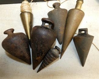 COLLECTION OF EARLY PLUMB BOBS