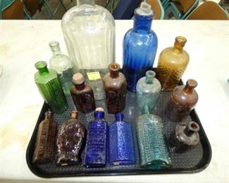 COLLECTION OF POISON BOTTLES 