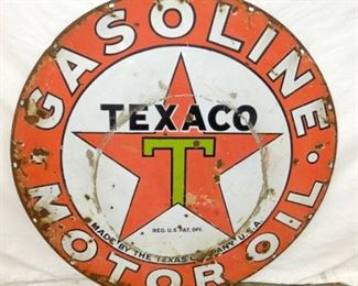 EARLY 42IN. TEXACO PORC. SIGN 