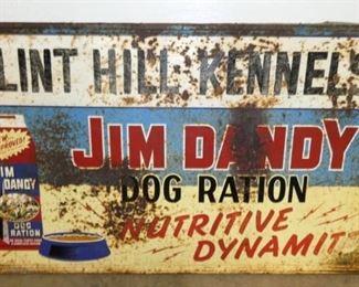 58X34 JIM DANDY DOG RATION SIGN 
