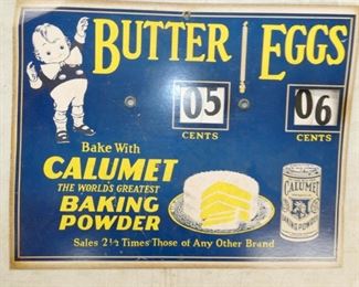 14X11 BUTTER EGGS PRICE SIGN CB 