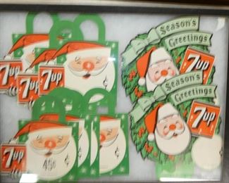 EARLY 7UP SANTA TOPPERS 